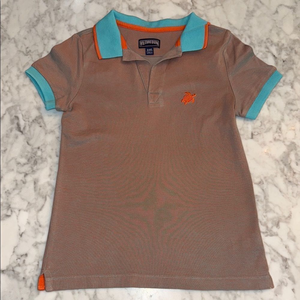 VILEBREQUIN BOYS TWO TONE ORGANIC POLO 8